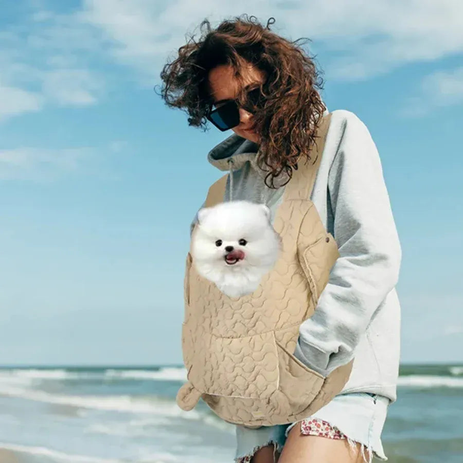 Extra Large Pet Chest Carrier Bag - Waterproof & Wind Resistant Dog Cat Backpack, Hands-Free Front Carrier for Pets Under 4kg