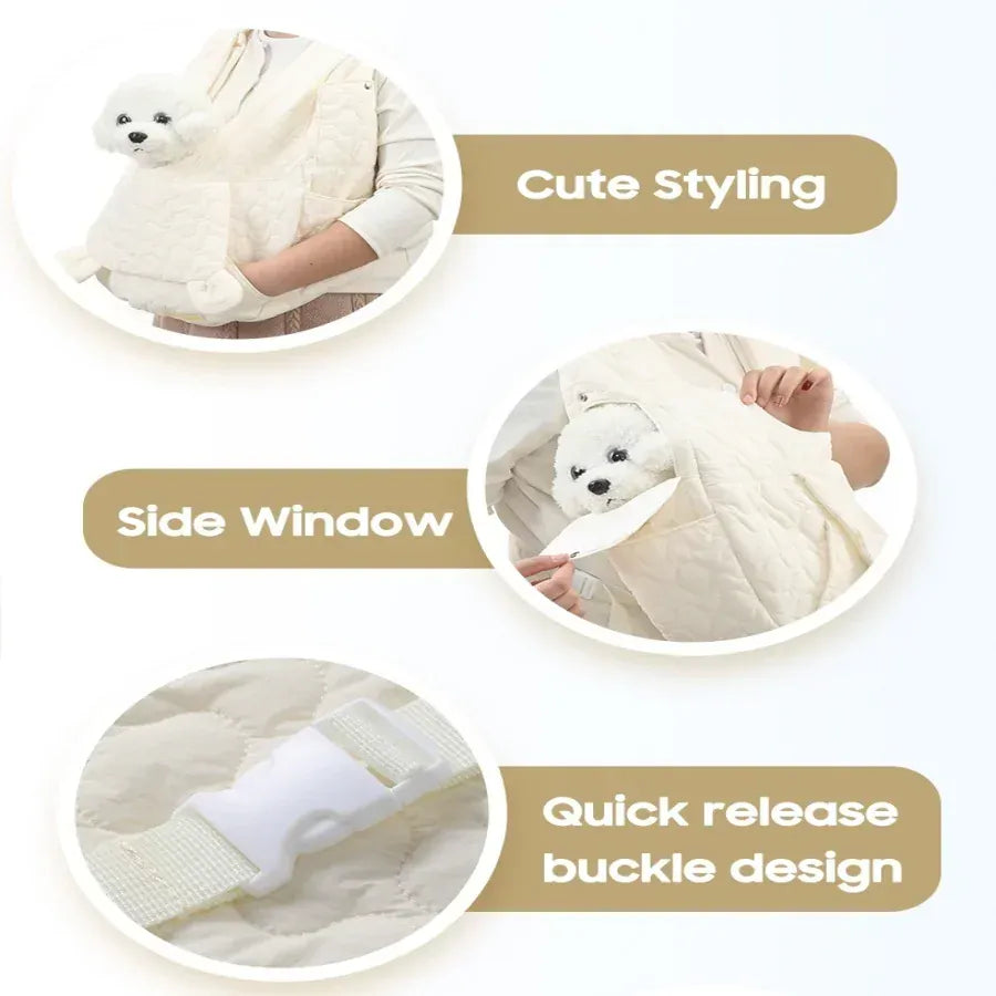 Extra Large Pet Chest Carrier Bag - Waterproof & Wind Resistant Dog Cat Backpack, Hands-Free Front Carrier for Pets Under 4kg