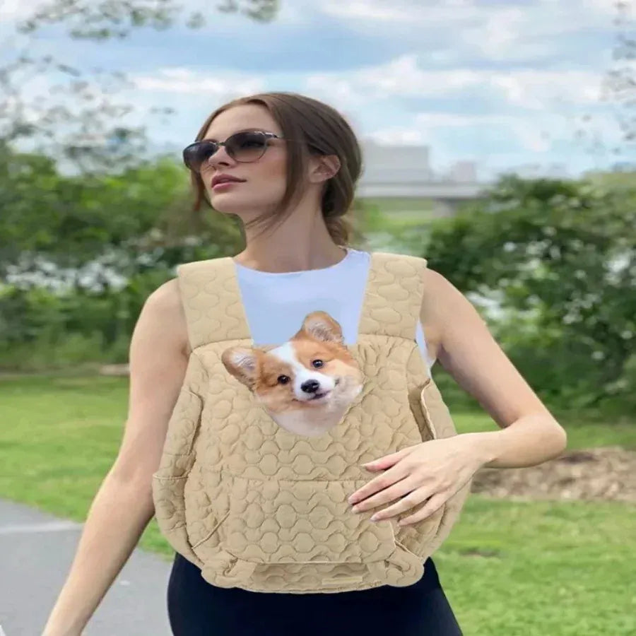 Extra Large Pet Chest Carrier Bag - Waterproof & Wind Resistant Dog Cat Backpack, Hands-Free Front Carrier for Pets Under 4kg