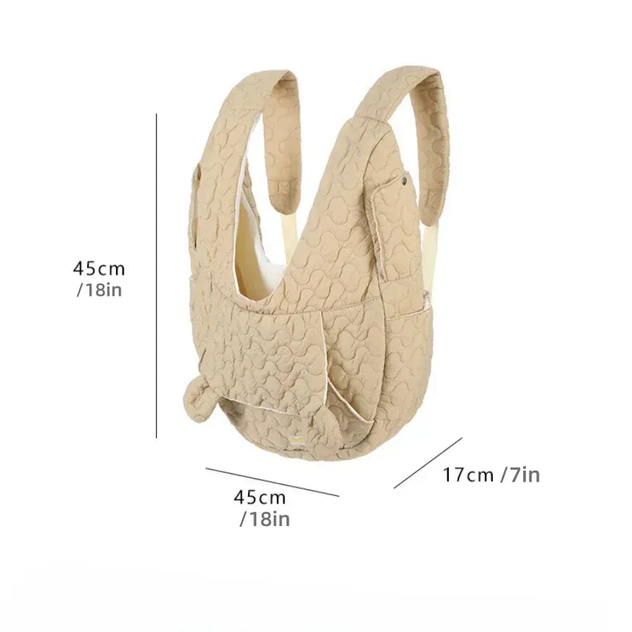 Extra Large Pet Chest Carrier Bag - Waterproof & Wind Resistant Dog Cat Backpack, Hands-Free Front Carrier for Pets Under 4kg