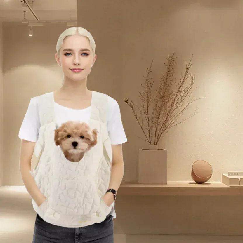 Extra Large Pet Chest Carrier Bag - Waterproof & Wind Resistant Dog Cat Backpack, Hands-Free Front Carrier for Pets Under 4kg