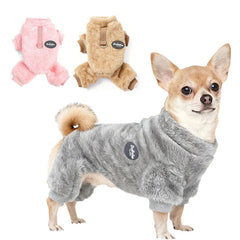 Fleece Dog Pajamas - Cozy Winter Sleepwear for Small Breeds & Cats