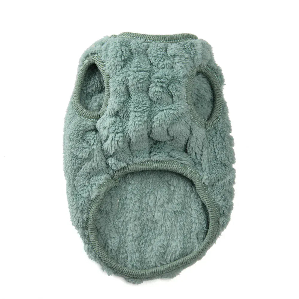 Fleece Warm Dog Vest — Soft Cozy Plush Winter Sleeveless Sweatshirt for Small & Medium Dogs and Cats