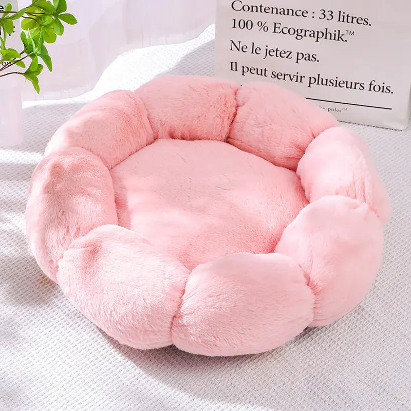Flower Soft Pet Bed - Winter Warm Cat Dog Cushion Breathable Thicken Mat