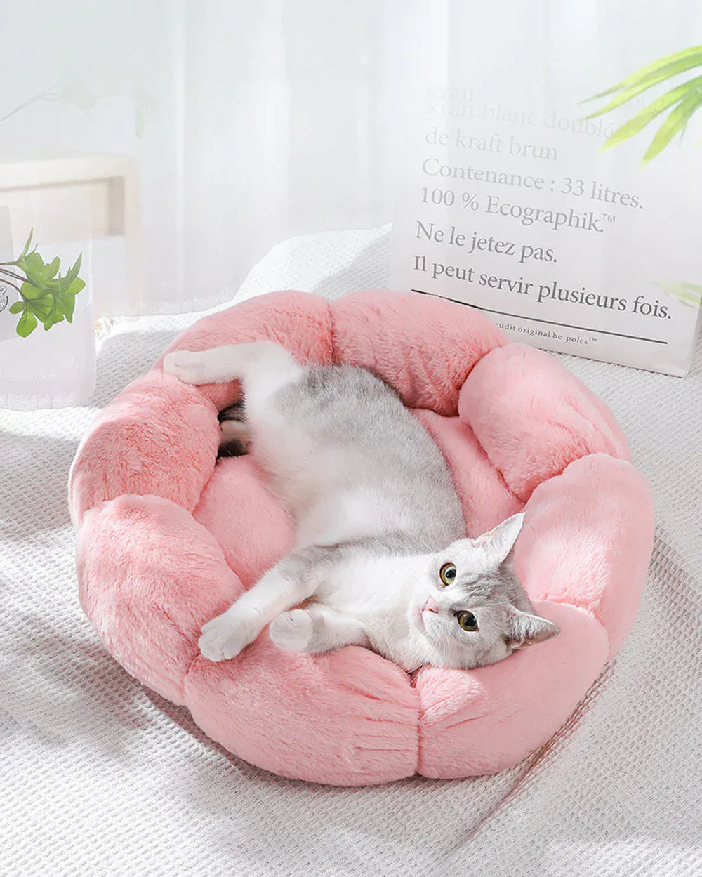 Flower Soft Pet Bed - Winter Warm Cat Dog Cushion Breathable Thicken Mat