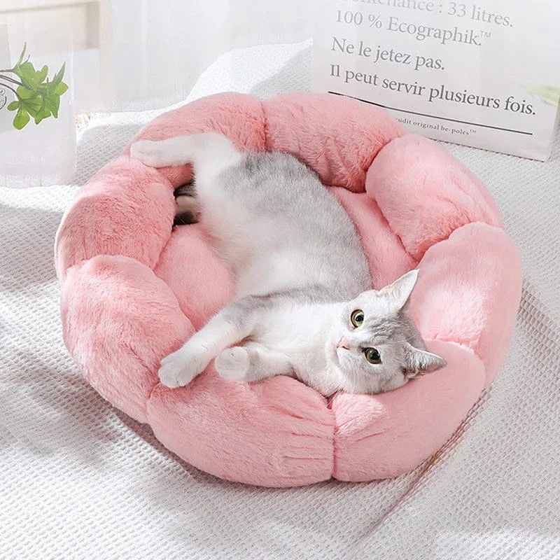 Flower Soft Pet Bed - Winter Warm Cat Dog Cushion Breathable Thicken Mat