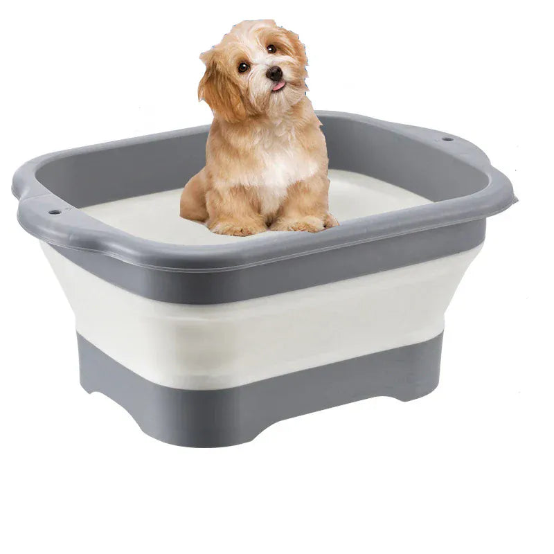 Foldable Pet Bathtub for Cats & Small Dogs - Portable Anti-Escape Washing Basin with Anti-Slip Bottom, Collapsible Dog Bath Tub