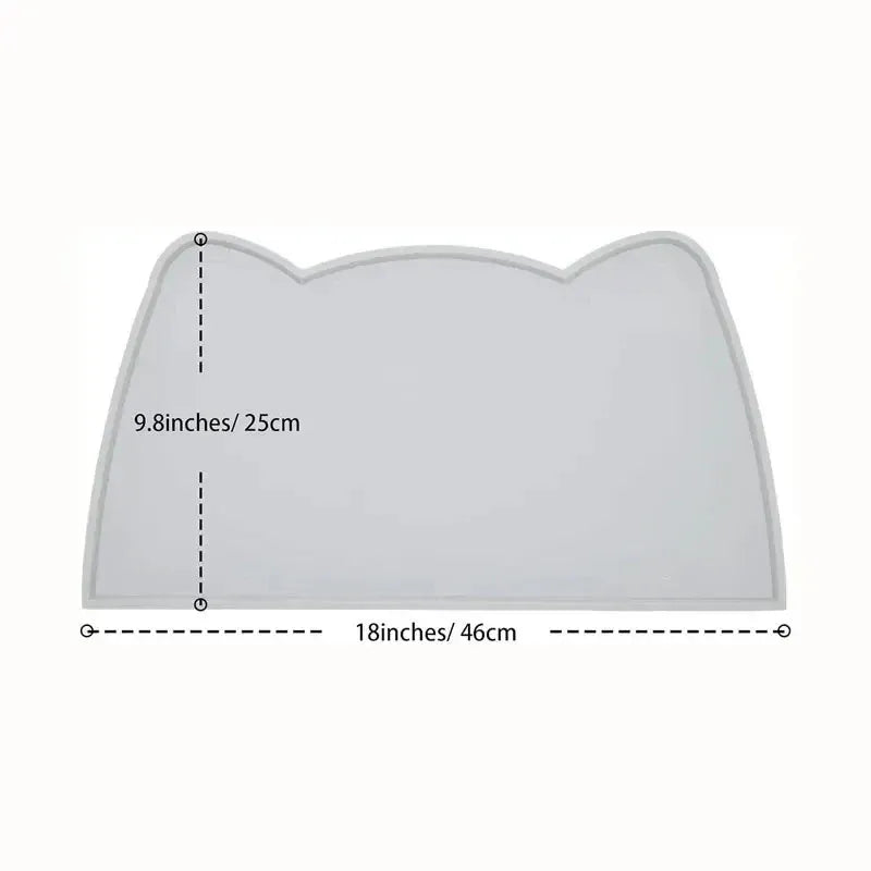Food Grade Silicone Pet Mat - Waterproof Dog Cat Bowl Placemat, Anti-Slip Easy Clean Feeding Mat for Food and Water Bowls