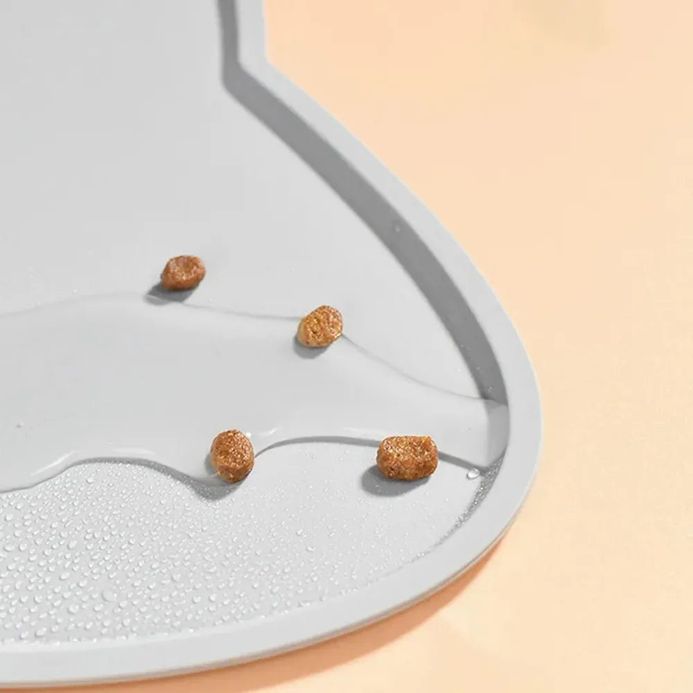 Food Grade Silicone Pet Mat - Waterproof Dog Cat Bowl Placemat, Anti-Slip Easy Clean Feeding Mat for Food and Water Bowls