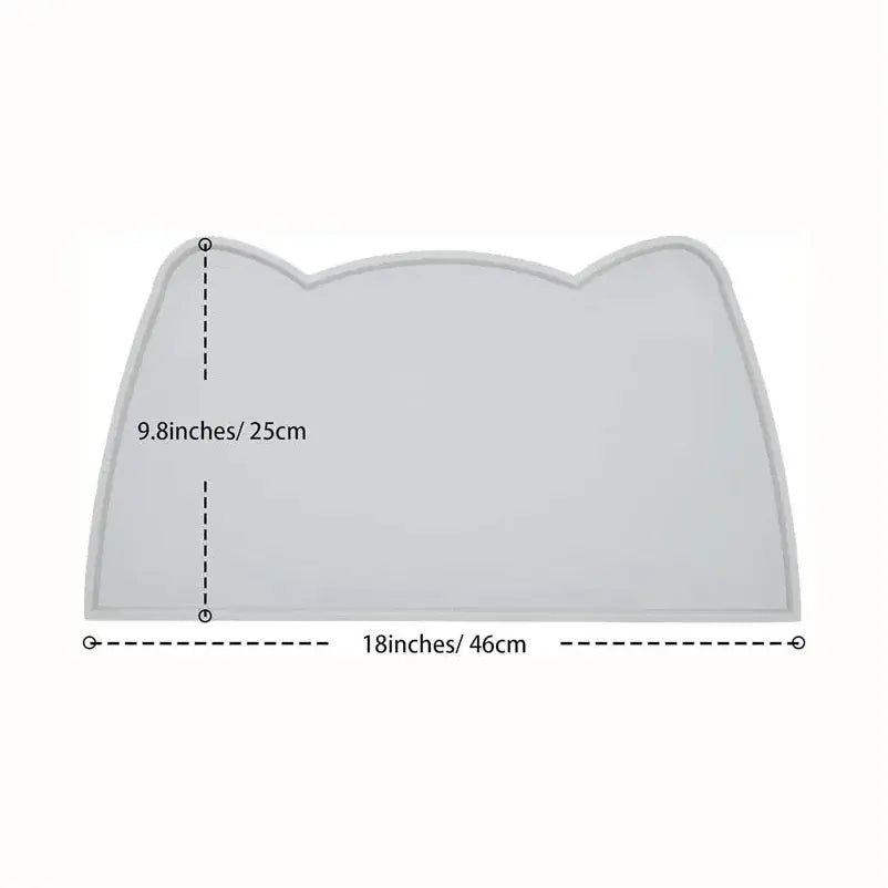 Food Grade Silicone Pet Mat - Waterproof Dog Cat Bowl Placemat, Anti-Slip Easy Clean Feeding Mat for Food and Water Bowls