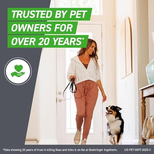 Frontline Plus for Dogs Large Dog (45 to 88 lbs) – Flea & Tick Treatment, 6-Dose Pack