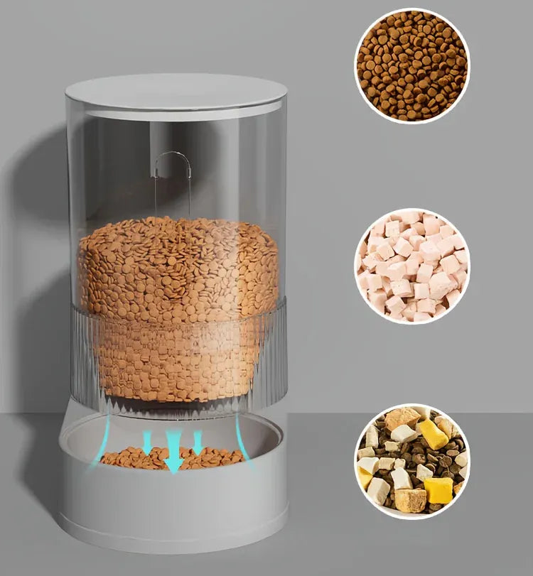 Gravity Automatic Cat Feeder & Water Dispenser - Large Capacity Food Storage Container