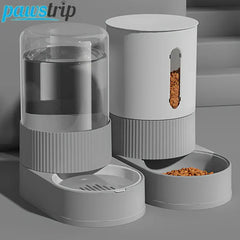 Gravity Automatic Cat Feeder & Water Dispenser - Large Capacity Food Storage Container