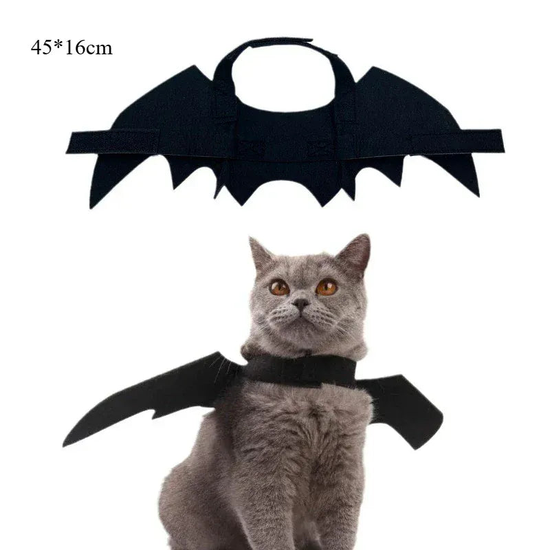 Halloween Bat Wings Pet Ornament Clothes Creative Cats and Dogs Small Dog Clothes Felt Halloween Double Wings