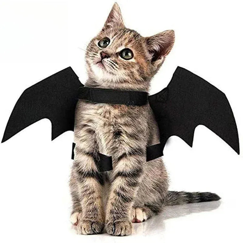 Halloween Bat Wings Pet Ornament Clothes Creative Cats and Dogs Small Dog Clothes Felt Halloween Double Wings