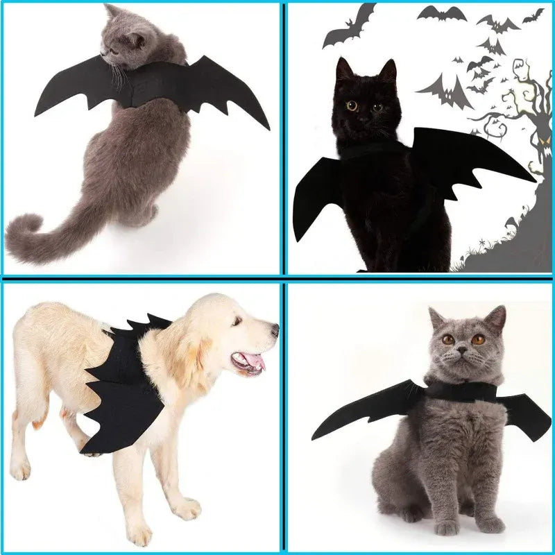 Halloween Bat Wings Pet Ornament Clothes Creative Cats and Dogs Small Dog Clothes Felt Halloween Double Wings