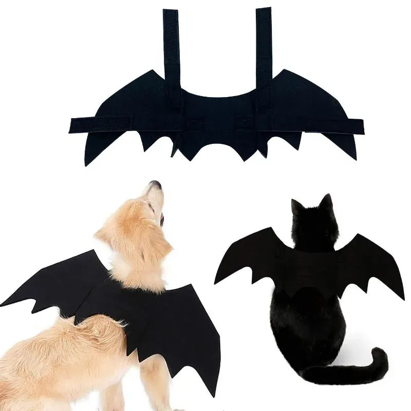 Halloween Bat Wings Pet Ornament Clothes Creative Cats and Dogs Small Dog Clothes Felt Halloween Double Wings