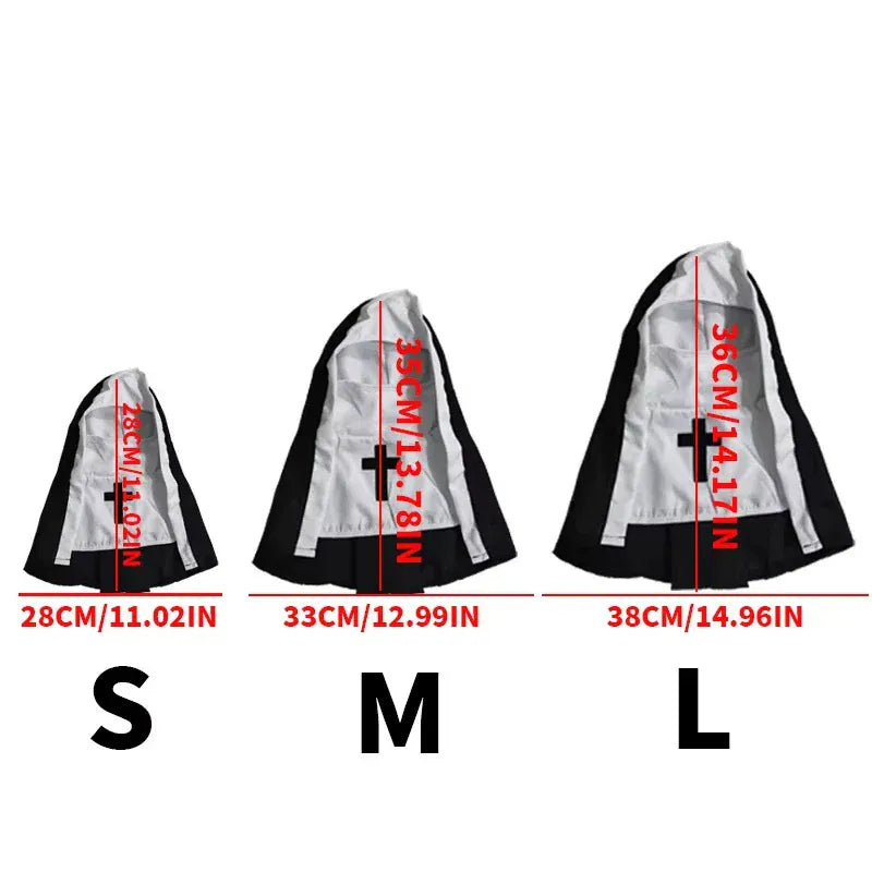 Halloween Nun Costume for Cats - Funny Pet Cosplay Cloak for Small Dogs