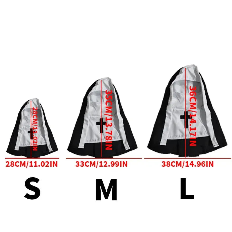 Halloween Nun Costume for Cats - Funny Pet Cosplay Cloak for Small Dogs