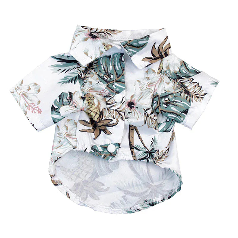 Hawaii Summer Dogs T Shirt For French Bulldog Chihuahua Clothes For Small Dogs Puppy Vest Yorkie Clothing Cats Pet Products