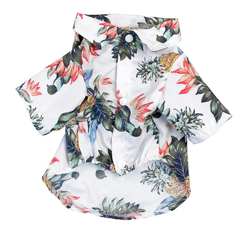 Hawaii Summer Dogs T Shirt For French Bulldog Chihuahua Clothes For Small Dogs Puppy Vest Yorkie Clothing Cats Pet Products