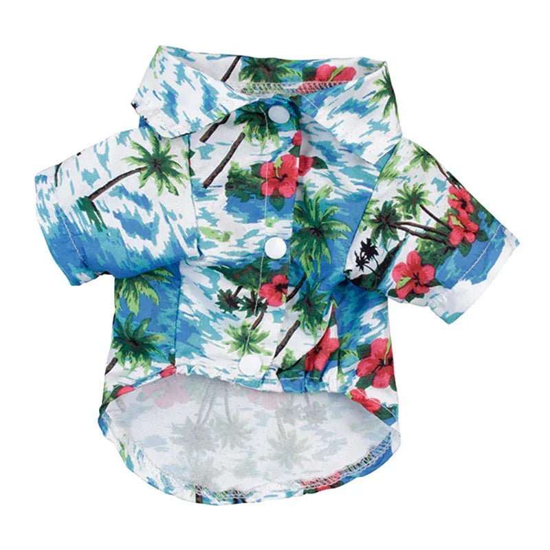 Hawaii Summer Dogs T Shirt For French Bulldog Chihuahua Clothes For Small Dogs Puppy Vest Yorkie Clothing Cats Pet Products