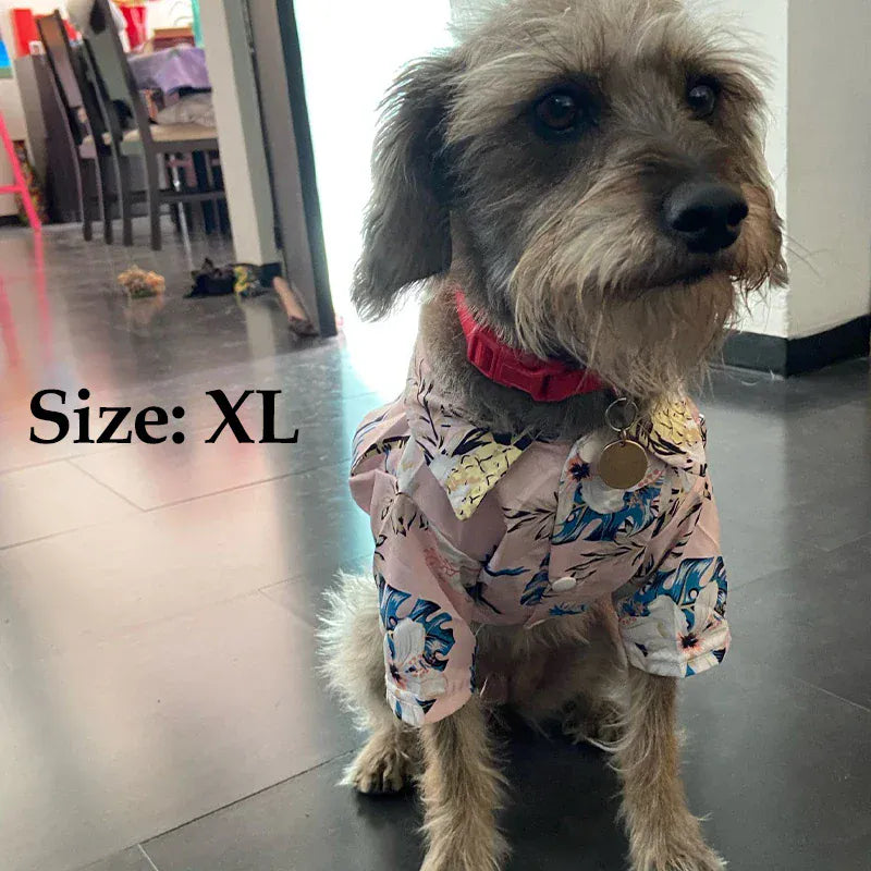 Hawaii Summer Dogs T Shirt For French Bulldog Chihuahua Clothes For Small Dogs Puppy Vest Yorkie Clothing Cats Pet Products