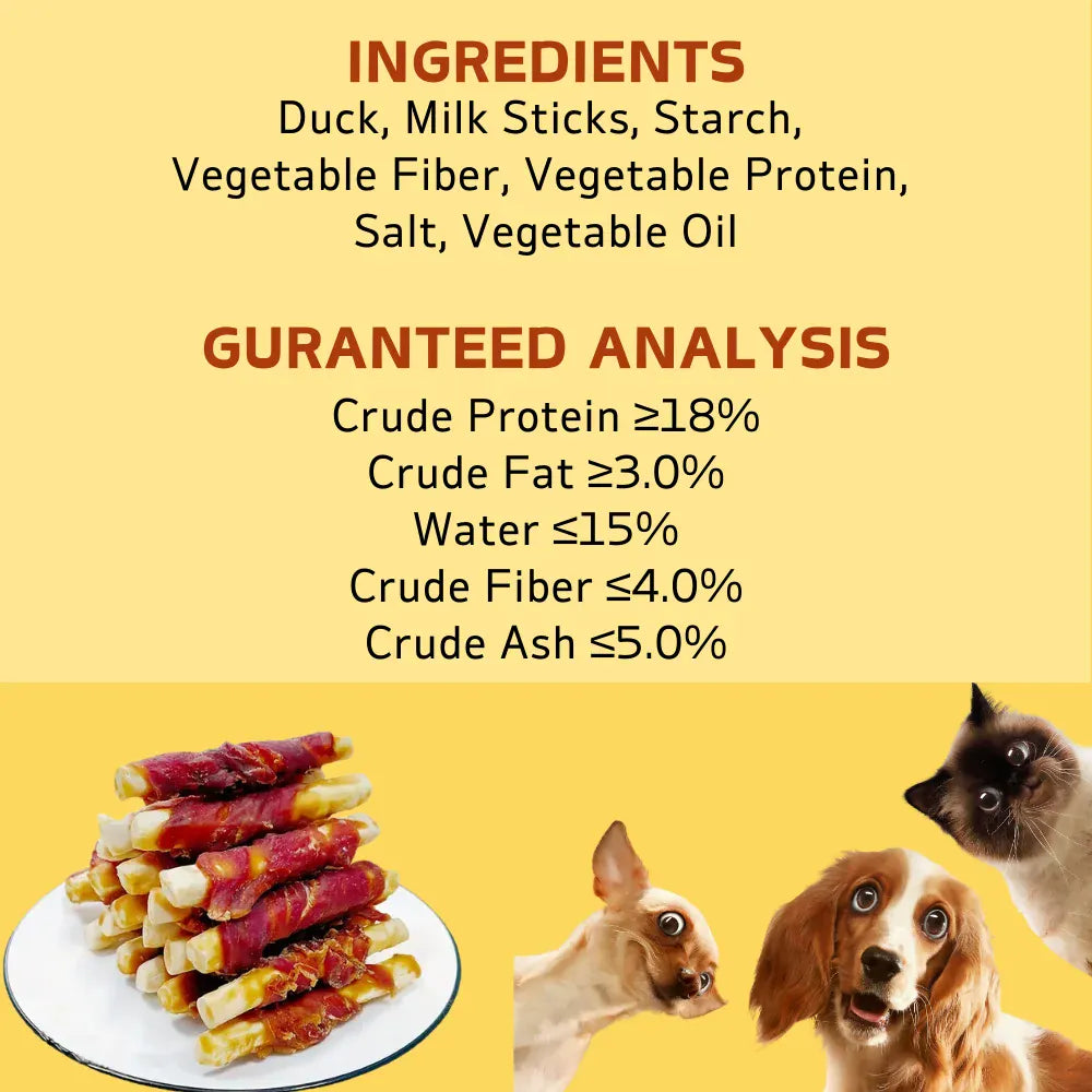 Healthy Duck & Milk Dog Treats | 200g / 400g | Small, Medium & Large Dogs | High Nutrition, Easily Digestible