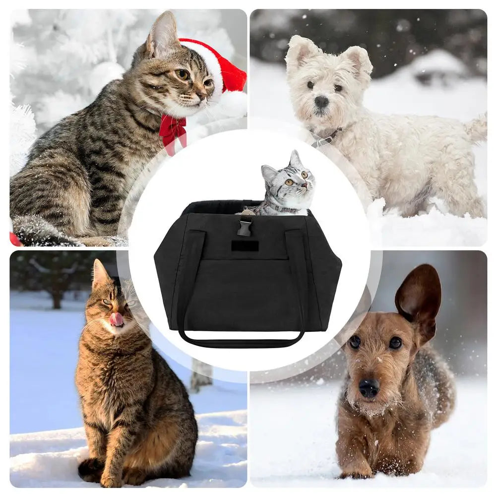 Heated Dog Carrier - USB Warming Pet Shoulder Bag for Small Dogs & Cats