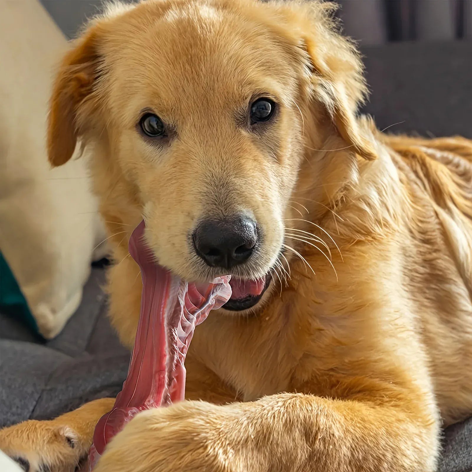 Indestructible Chew Toy for Aggressive Chewers – Durable Natural Rubber Bone for Teeth Cleaning