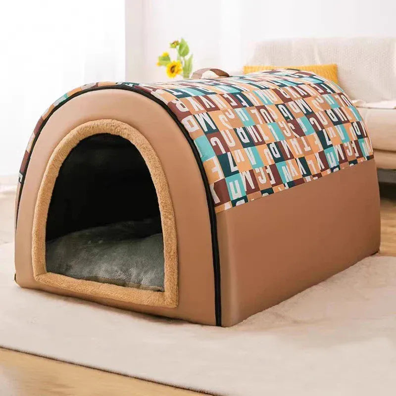 Insulated Large Dog House – Weatherproof Outdoor Kennel with Removable Roof for Extra Big Dogs