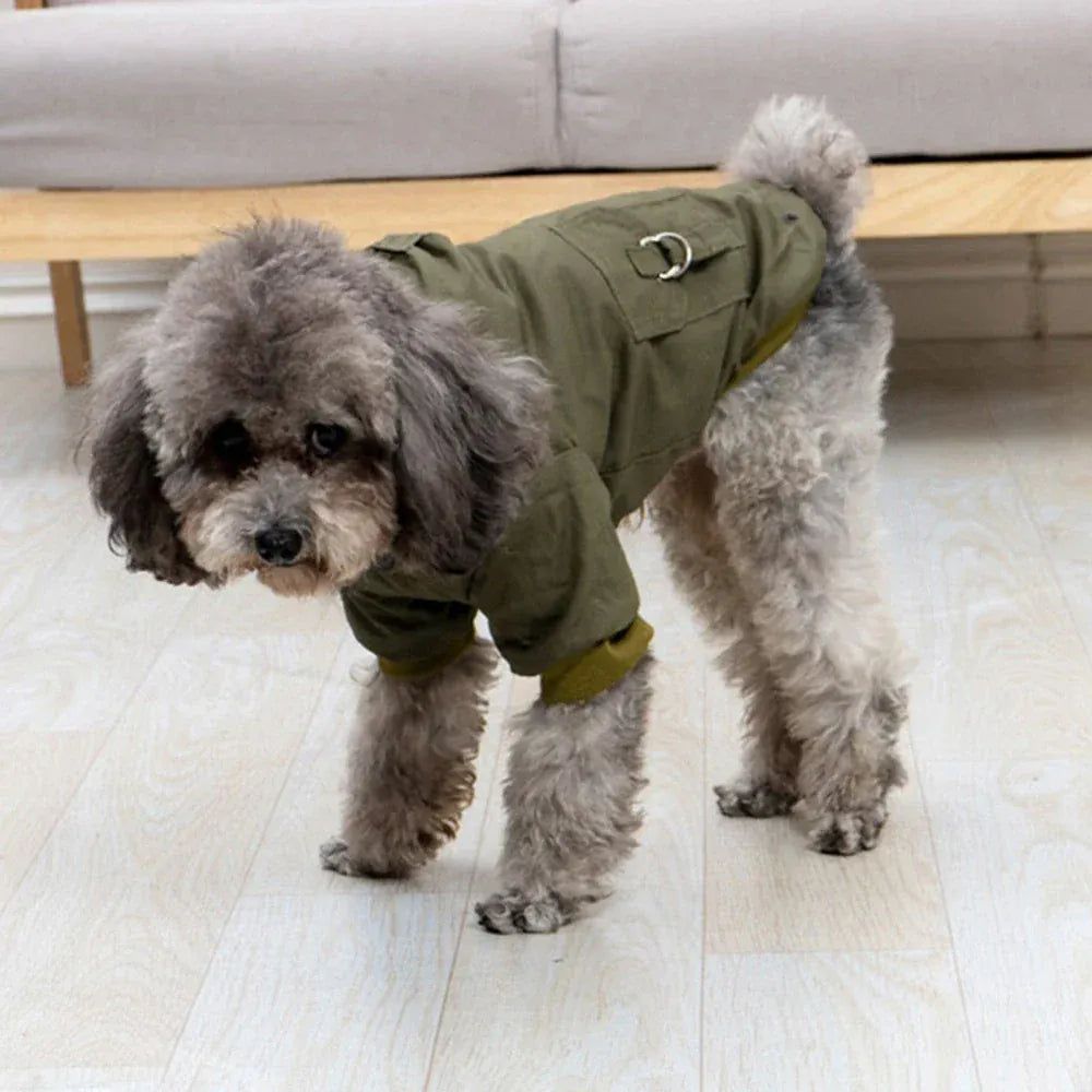 Integrated Dog Jacket & Harness - Heavy Duty Winter Hiking Coat for Outdoor Adventures