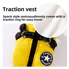 Integrated Dog Jacket & Harness - Waterproof Winter Coat for All Seasons