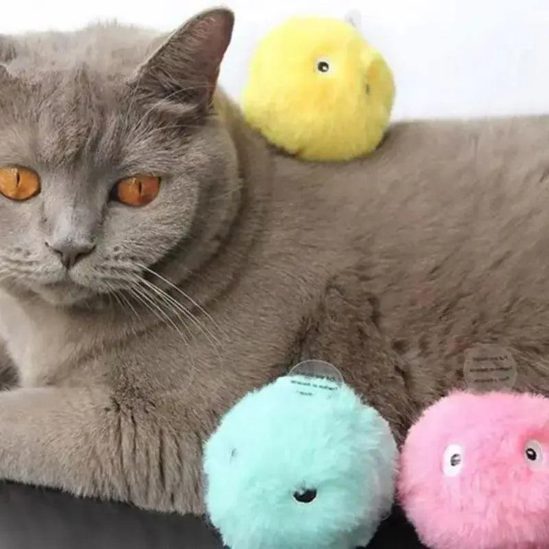 Interactive Cat Ball Toy - Automatic Squeaky Sound Motion Activated Catnip Toy