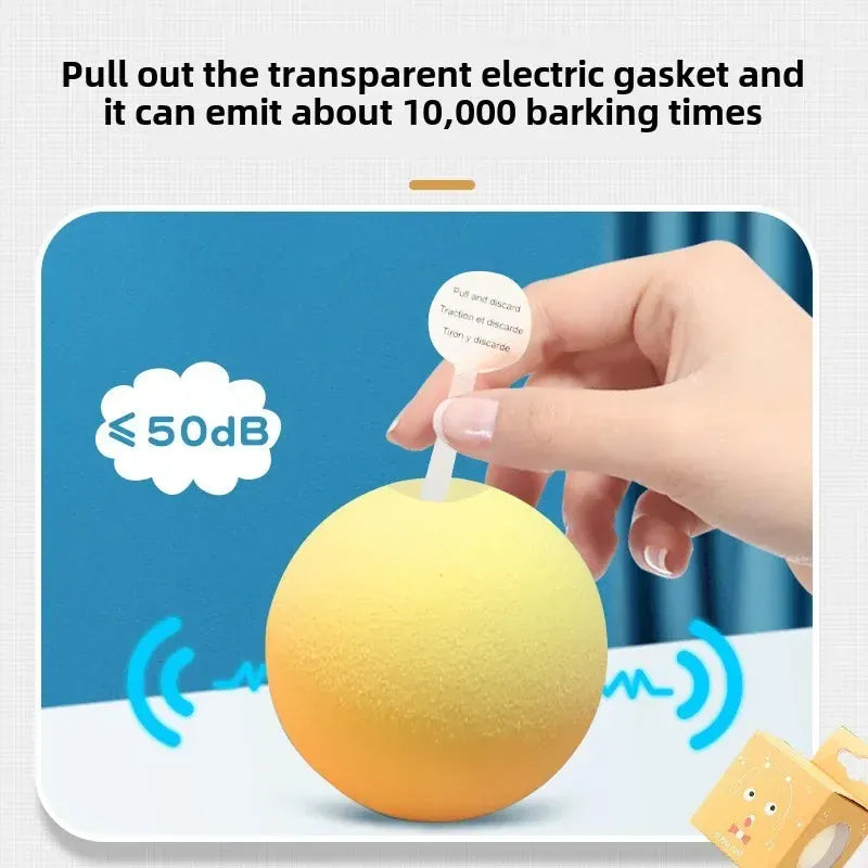 Interactive Cat Ball Toy - Automatic Squeaky Sound Motion Activated Catnip Toy