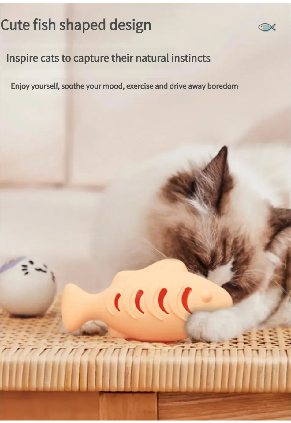 Interactive Cat Food Dispenser - Treat Puzzle Toy with Catnip Stuffable Feeder