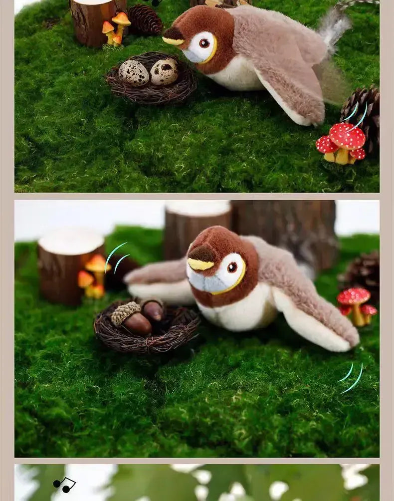 Interactive Flapping Bird Cat Toy – USB Rechargeable, Catnip-Activated Squeaky Plush with Motion & Sound