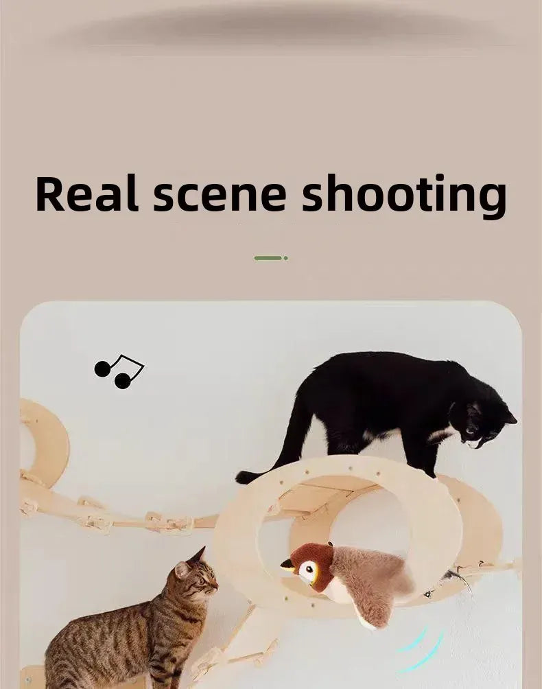 Interactive Flapping Bird Cat Toy – USB Rechargeable, Catnip-Activated Squeaky Plush with Motion & Sound