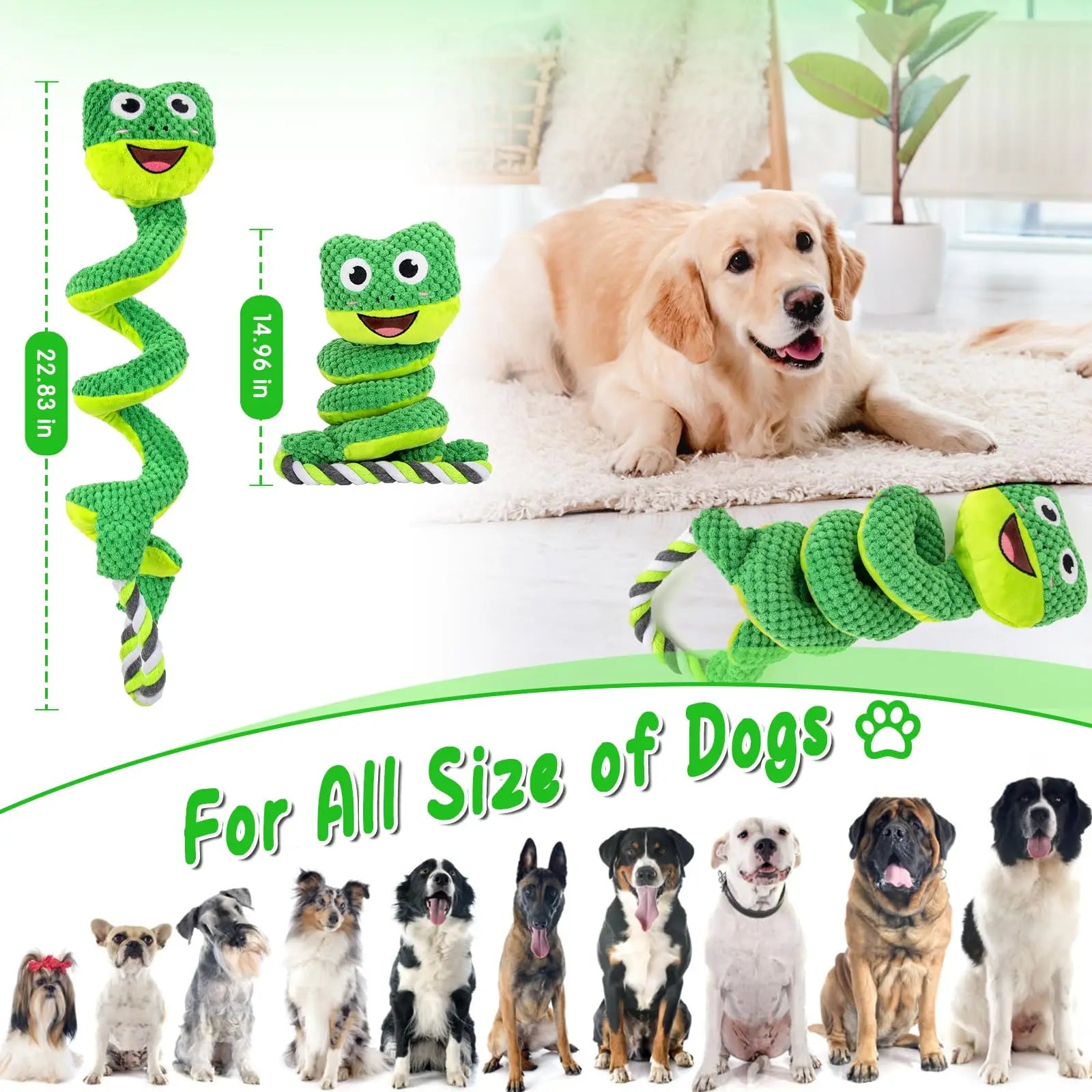 Interactive Plush Squeaky Toys for Dogs – Soft Fleece Puppy Toys for All Breeds