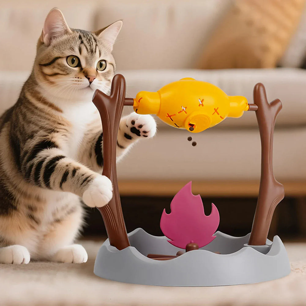Interactive Slow Feeder Bowl - Puzzle Food Dispenser Cat Dog Treat Toy Training
