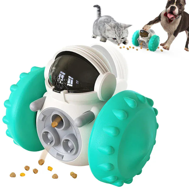 Interactive Slow Feeder Treat Ball - IQ Training Food Dispenser for Dogs & Cats
