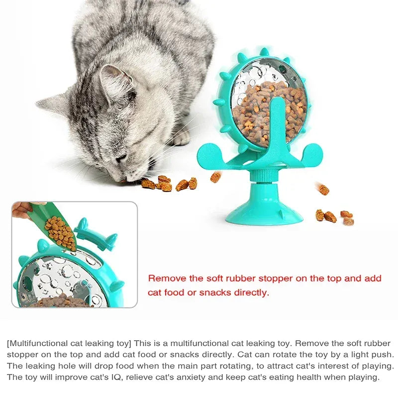 Interactive Treat Dispenser - Slow Feeder Puzzle Toy for Cats Small Dogs IQ