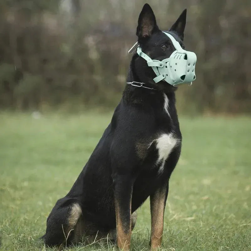 Kangdarpet Leather Dog Muzzle - Bite-Proof Training Cage for Large Breeds