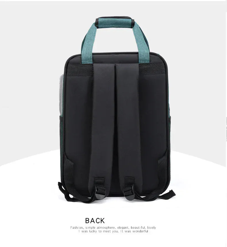 Large Cat Carrier Backpack - Three-Sided Breathable Pet Travel Bag with Sun Protection, Thickened Wear-Resistant Pet Luggage