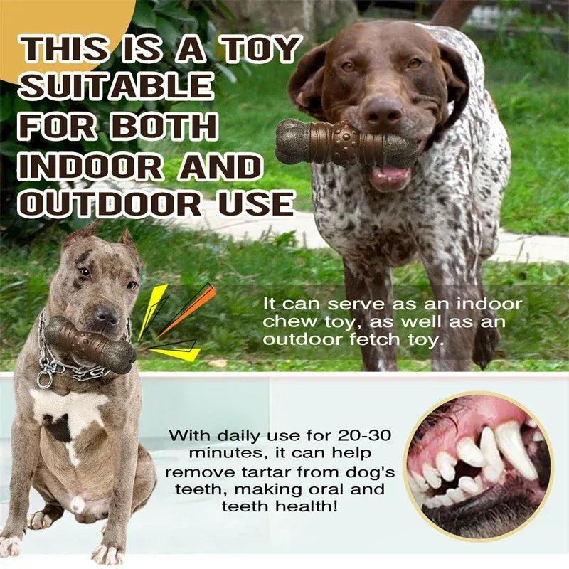 Large Dog Chew Toys Tougher than Real Bones Toy Squeaky Solve Boredom Teeth Separation Anxiety Crate Taining Sturdy Pet Supplies
