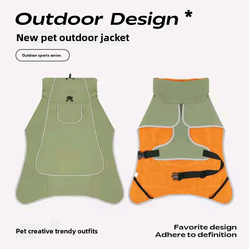 Large Dog Waterproof Windbreaker | Stormcoat & Raincoat for Outdoor Dogs | Pet Outdoor Raincoat