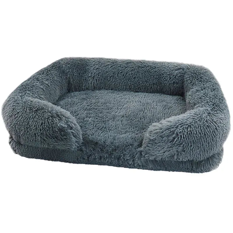 Large Orthopedic Dog Bed – Thickened Plush Pet Sofa with Removable Pad