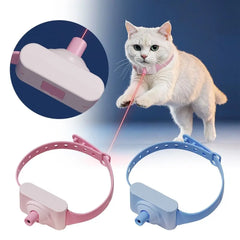 LED Cat Collar with Laser - Automatic Pet Safety Light with Interactive Toy