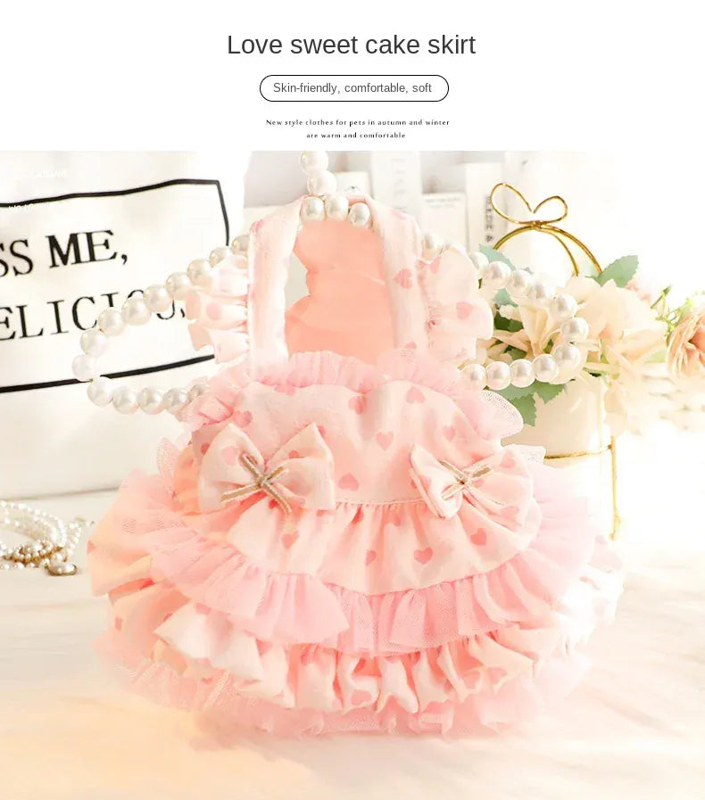 Lolita Pet Tutu Skirt – Thin Strapped Princess Dress for Small Dogs & Cats