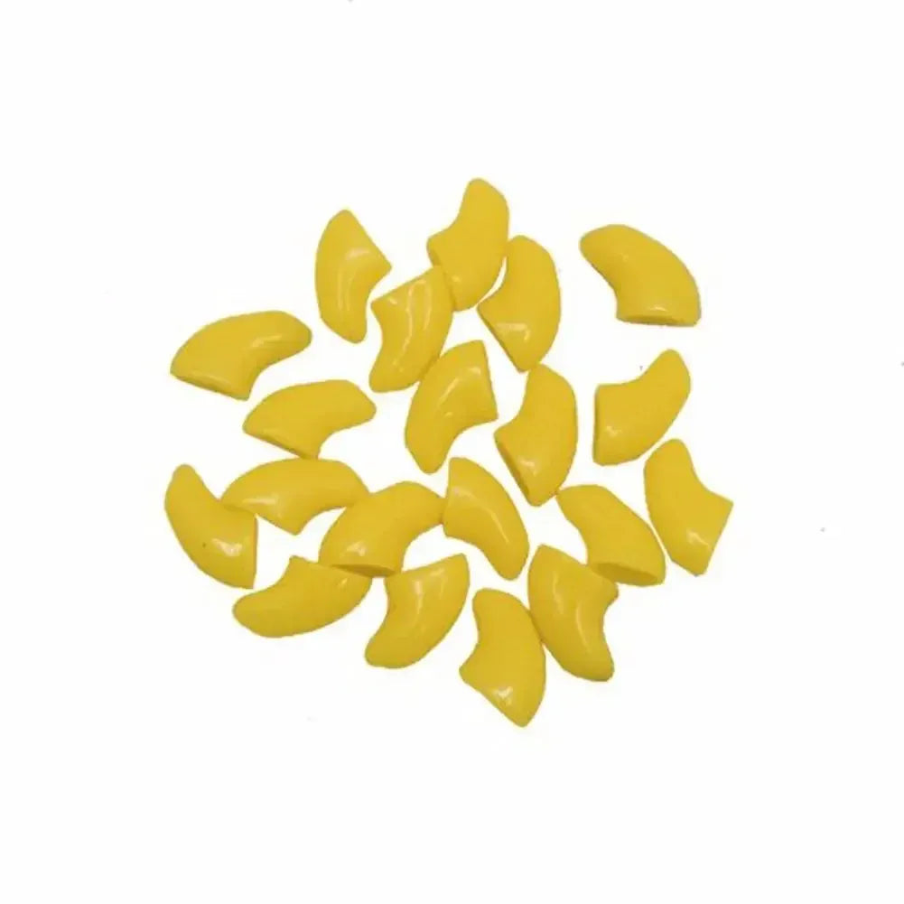 Lovely 20pcs Soft Silicone Cat Nail Caps | Pet Claw Protection with Adhesive Glue | Anti-Scratch Cat Paw Covers | Safe Nail Care for Cats